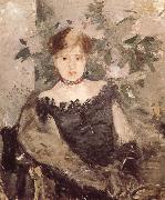 Berthe Morisot The woman in the black china oil painting artist